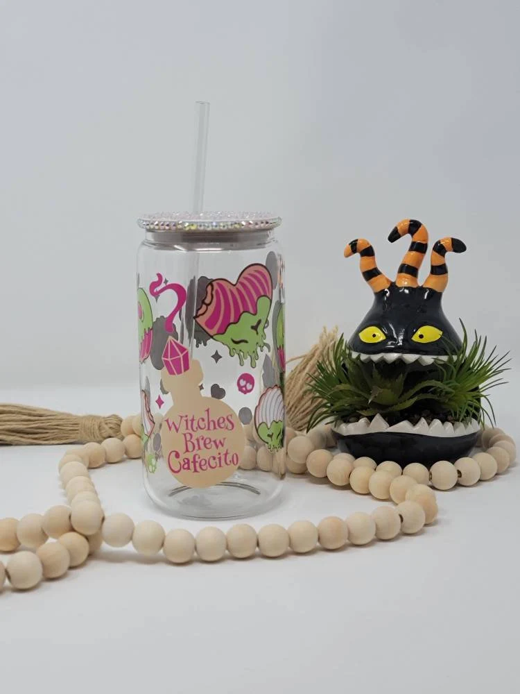 Does this Coffee Make me Look Alive? 16 oz glass can cup, beer can c –  Amanda's Crafty Creations